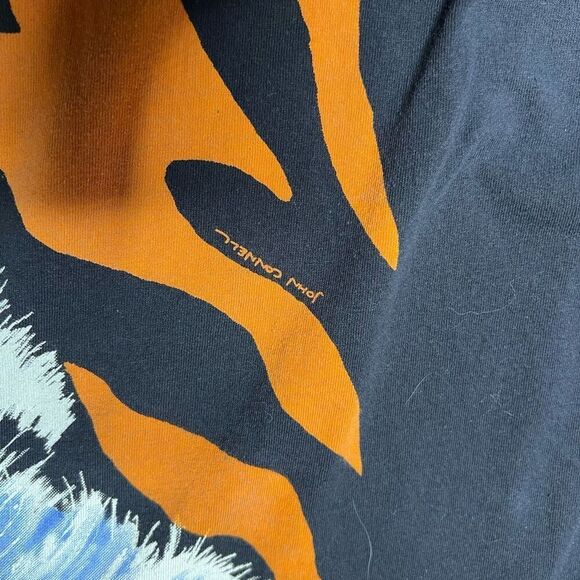 Vintage VTG 90s Liquid Blue Tiger AOP 3XL - Picture 3 of 4